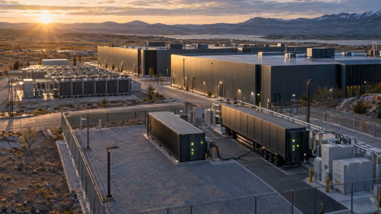 Data-center campus and battery energy service yard