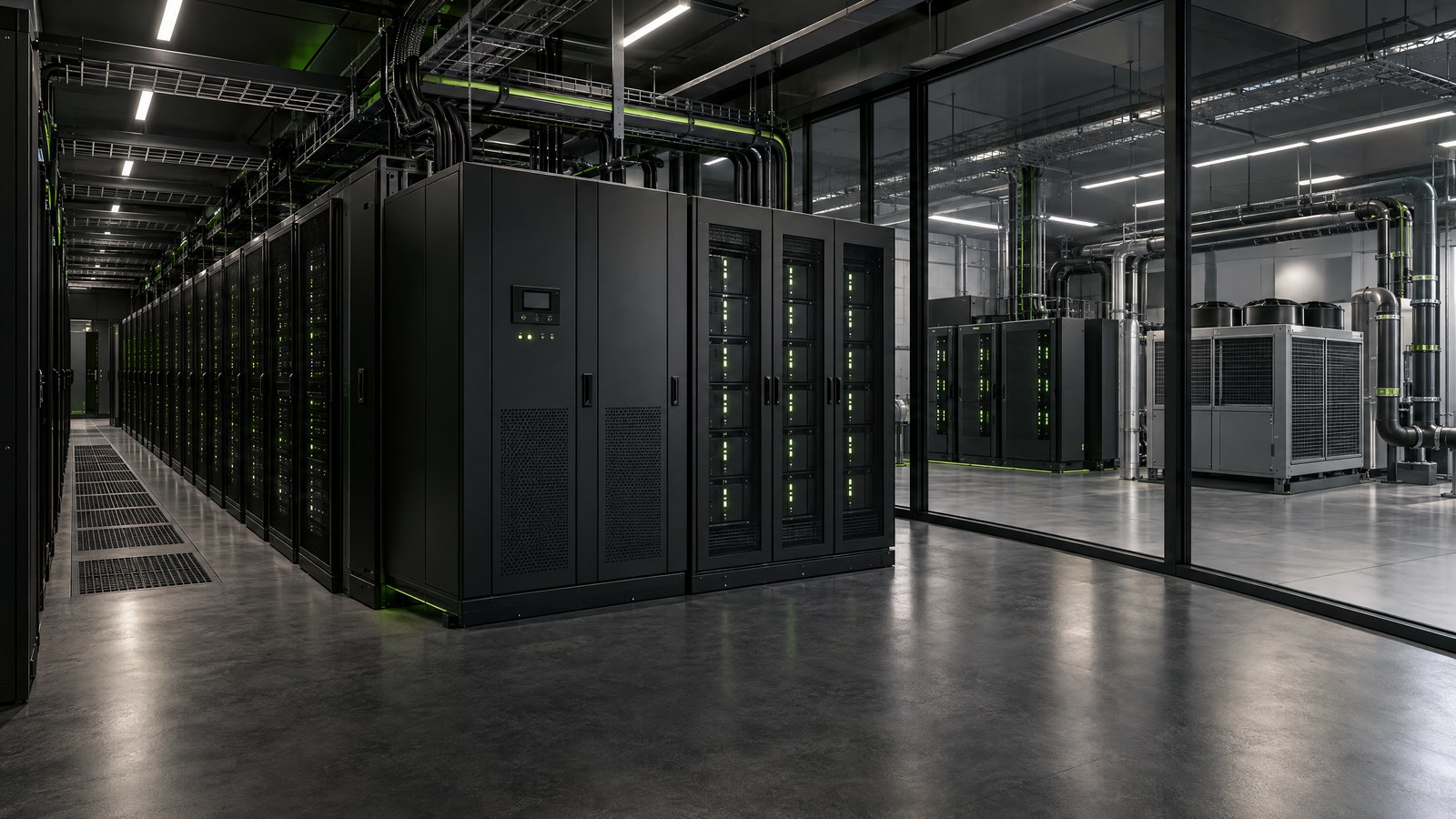 Dedicated IT battery cabinets and racks separated from building services